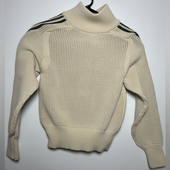 Adidas Women's Cream Knit Turtleneck Sweater - Picture 5 of 5